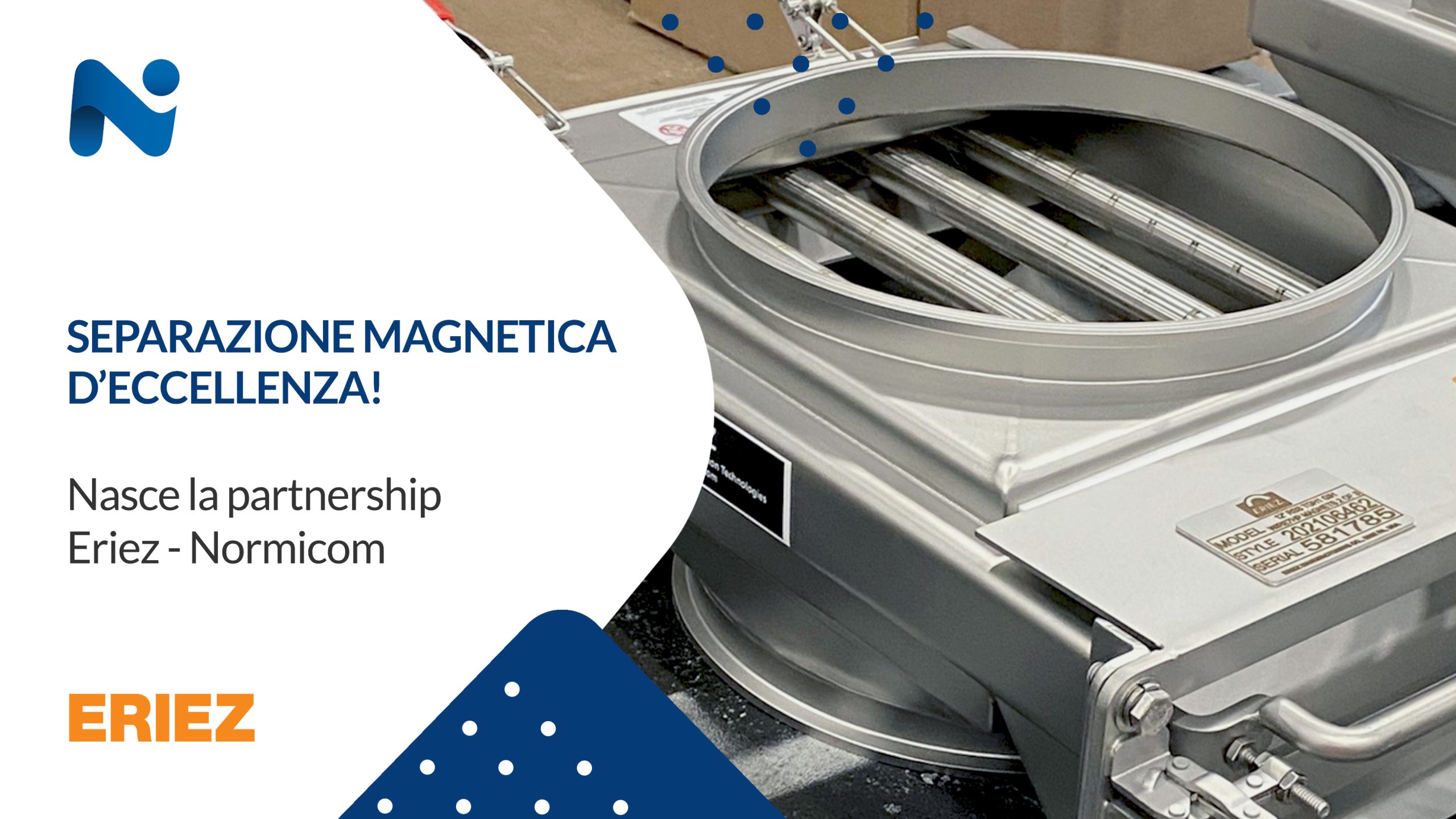 ERIEZ: Nuova partnership strategica per la separazione magnetica in Italia